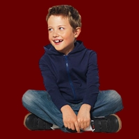 Hanes - Junior Tagless Zipped Hoodie Organic