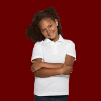 Hanes - Junior Tagless Polo Organic